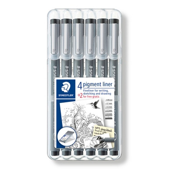 스테들러 피그먼트라이너세트 6본(308SB6P/STAEDTLER)