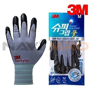 [업체별도배송]NBR 폼 코팅 장갑 (Super Grip COOL)(모델명:Super Grip COOL/사이즈:M/색상:회색/전장(mm):220/코수(G):-/재질:나일론, NBR 폼 코팅/3M) 1PK(10켤레)