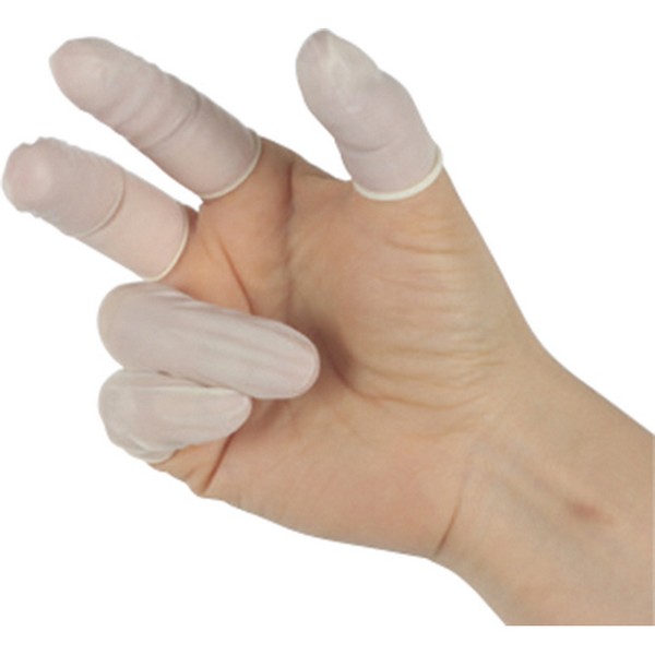 [업체별도배송]라텍스 골무(핑거 코트/흰색/타입:롤/M/파우더:유(LOW POWDERED)/1000개입/나비PB)