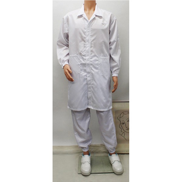 [업체별도배송]방진 가운(기본Y카라/2XL/화이트/1벌/나비PB)