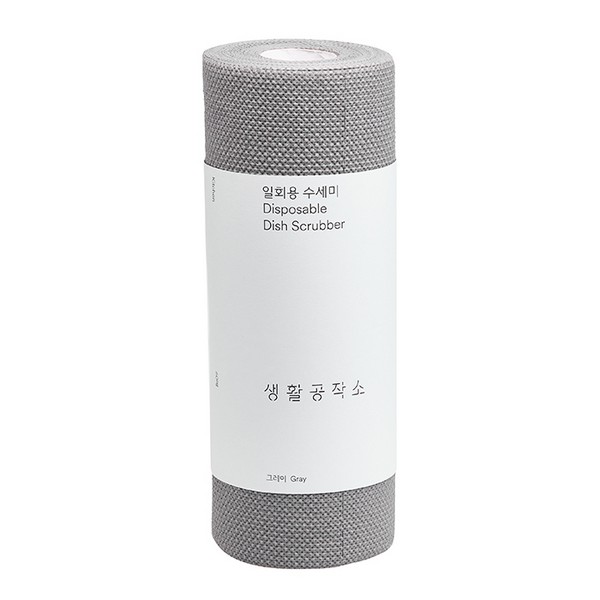 일회용 수세미(그레이/60매/생활공작소)