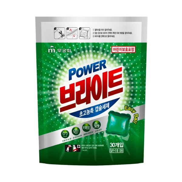 파워브라이트 초고농축 캡슐세제(리필/30개입/무궁화)