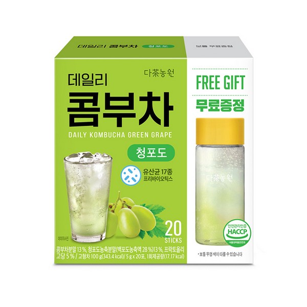 데일리 콤부차 청포도(5g*20T/다농원)