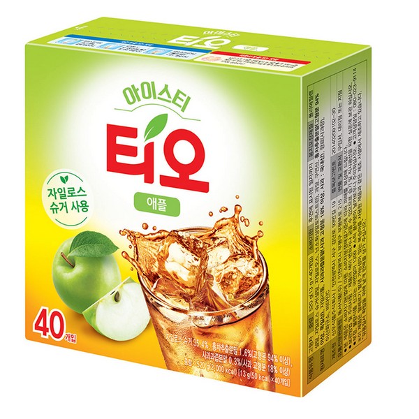TIO(티오) 아이스티 애플(13g*40T/동서식품)