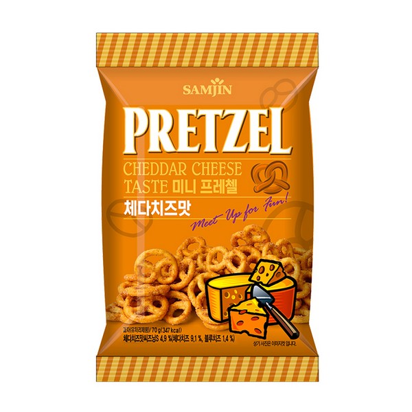 [업체별도배송]삼진 미니프레첼 체다치즈 1박스(70g*24입)