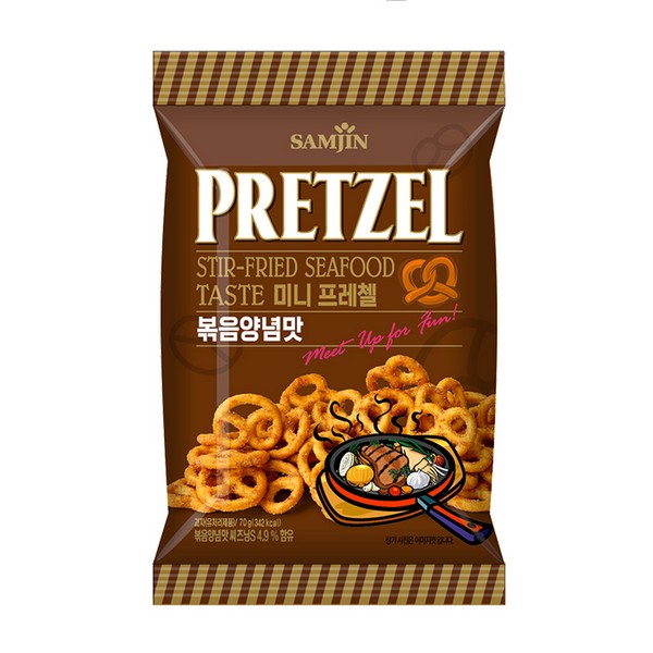 [업체별도배송]삼진 미니프레첼 볶음양념 1박스(70g*24입)