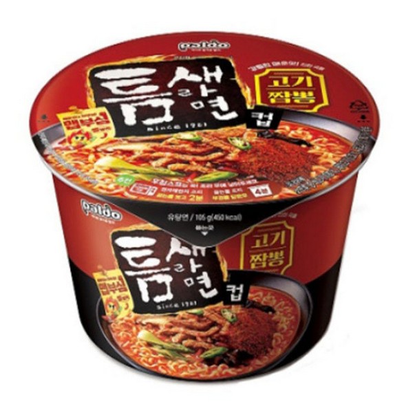 [업체별도배송]팔도 틈새라면 고기짬뽕 큰컵  1박스 105GX16개입