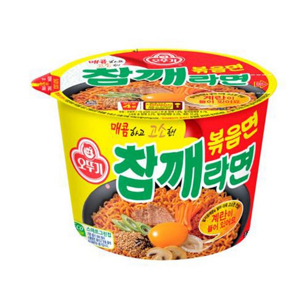 [업체별도배송]참깨라면볶음면큰컵(110g*12개/BOX/오뚜기)