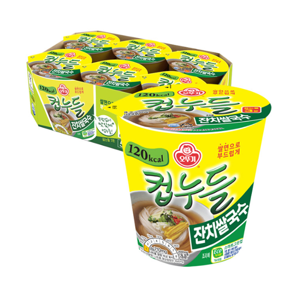 [업체별도배송]컵라면 컵누들 잔치 쌀국수 1박스=34gx6개입 오뚜기 (잔치)