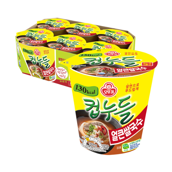 [업체별도배송]컵라면 컵누들 얼큰 쌀국수 1박스=37.8gx6개입 오뚜기 (얼큰)