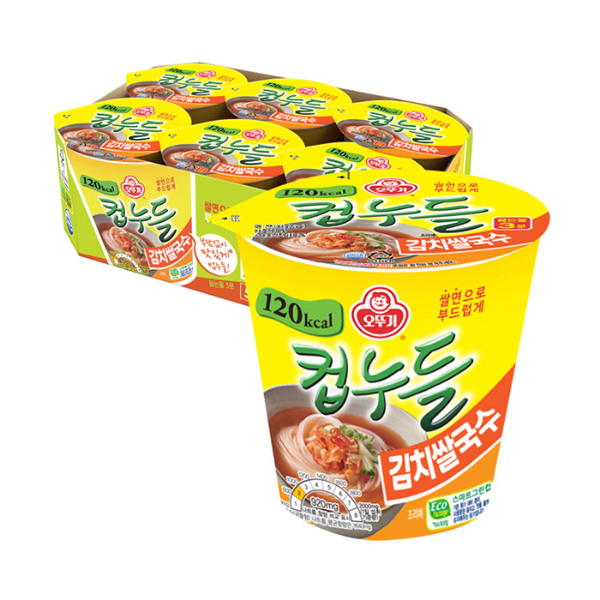 [업체별도배송]컵라면 컵누들 김치 쌀국수 1박스=38.4gx6개입 오뚜기 (김치)