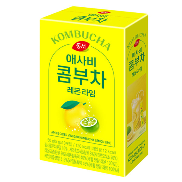 [업체별도배송]동서 애사비 콤부차 레몬라임(5g*10T/동서식품)