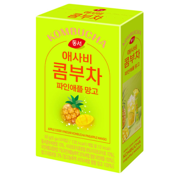 [업체별도배송]동서 애사비 콤부차 파인애플 망고(5g*10T/동서식품)