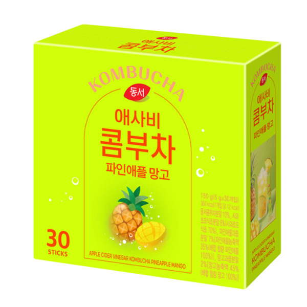 [업체별도배송]동서 애사비 콤부차 파인애플 망고(5g*30T/동서식품)