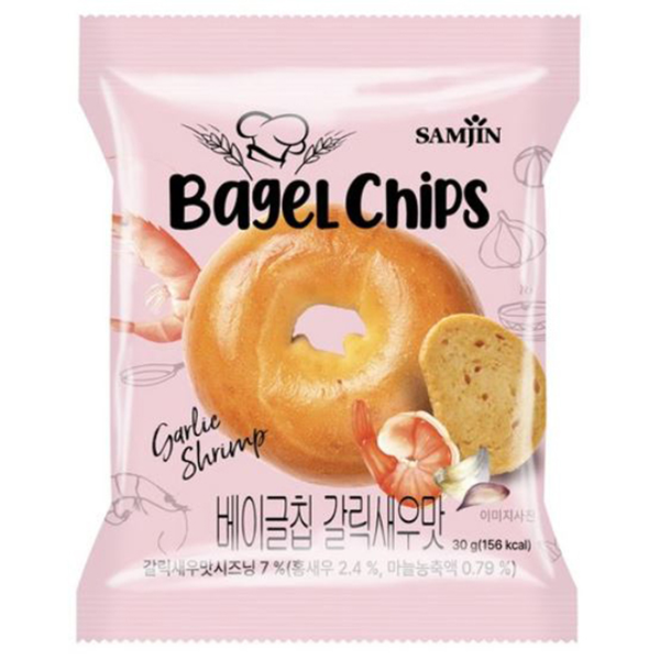 [업체별도배송]베이글칩 갈릭새우맛(30g/24개/BOX/삼진)
