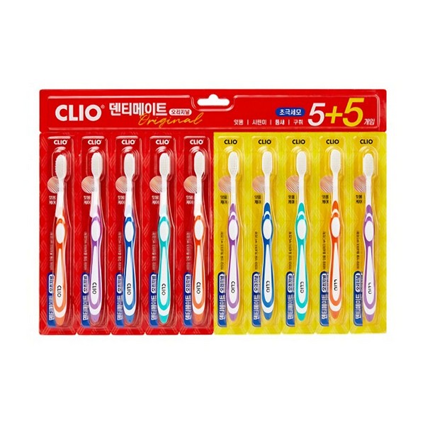 클리오 덴티메이트 오리지널 초극세모 5+5 칫솔 CLIO  (주)오피스디포 코리아