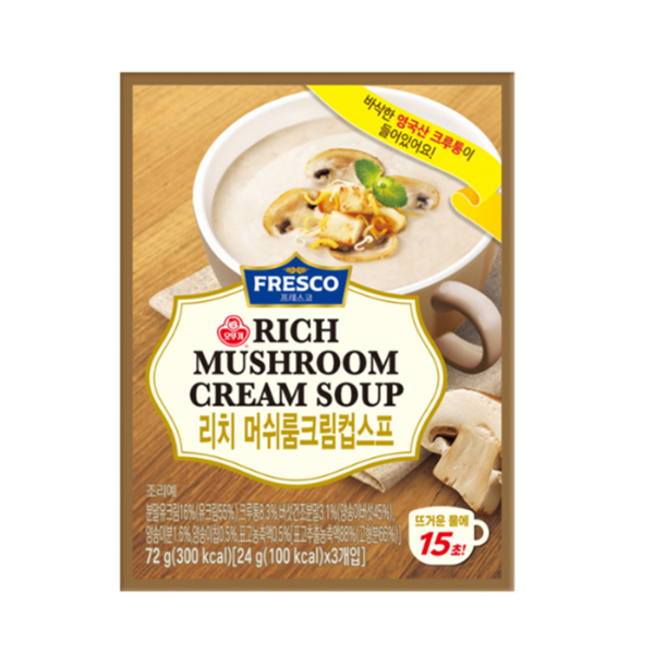 리치머쉬룸크림컵스프 72g(24g/3입/프레스코)