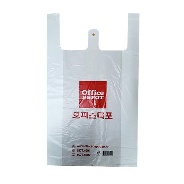 오피스디포 비닐백 5호(중형)/손잡이형/1500매/45*54cm/단면인쇄