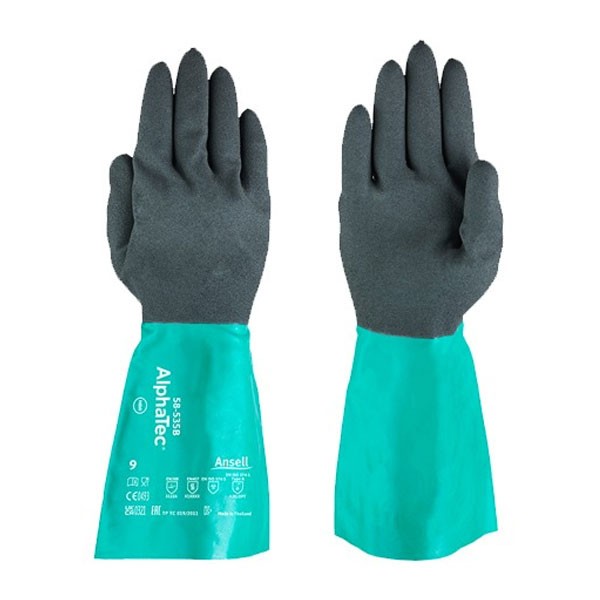 ANSELL 내화학장갑 알파텍 58-535B NITRILE 350mm 10호