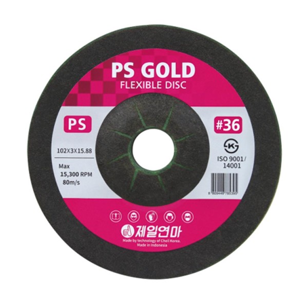 [업체별도배송]제일연마 연마석 Grinding-S (PS 4inch*6옵셋) PS형 4inch,(t)6*(ID)15.88*(OD)100mm #36