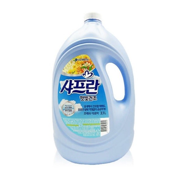 [업체별도배송]LG생활건강 섬유유연제 샤프란 햇빛건조 용기 3.1L