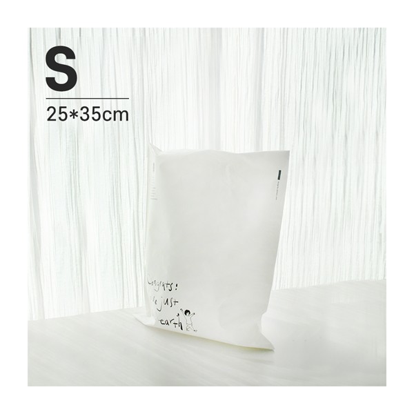 [업체별도배송]생분해 택배봉투(S) 흰색 0.075t (W)250mm*(D)350mm+(접착)40mm(300EA/PK)