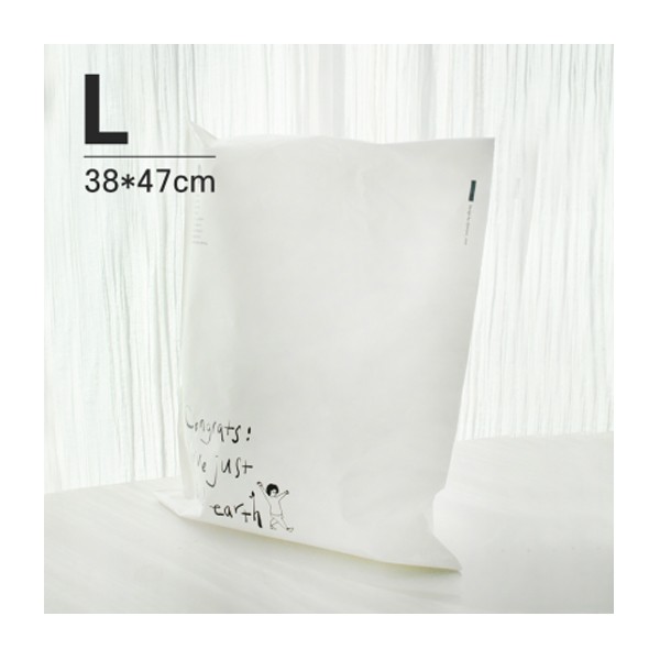 [업체별도배송]생분해 택배봉투(L) 흰색 0.075t (W)380mm*(D)470mm+(접착)40mm(300EA/PK)