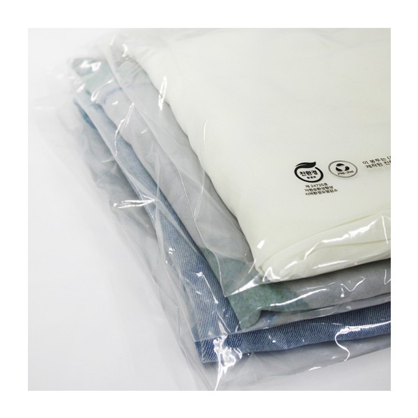 [업체별도배송]재활용 투명 의류 폴리백 (M) 투명 (t)0.042mm (W)300mm*(D)400mm+(접착)40mm(300EA/PK)