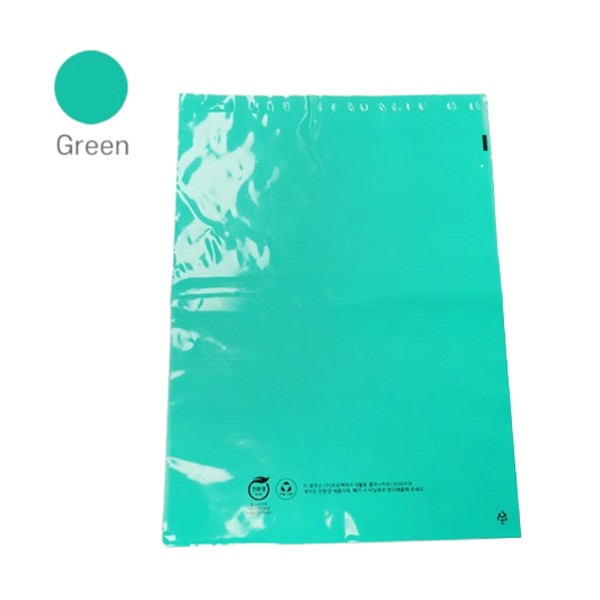 [업체별도배송]재활용 PE 택배봉투 (L) 그린 (t)0.075mm (W)350mm*(D)450mm+(접착)40mm(300EA/PK)