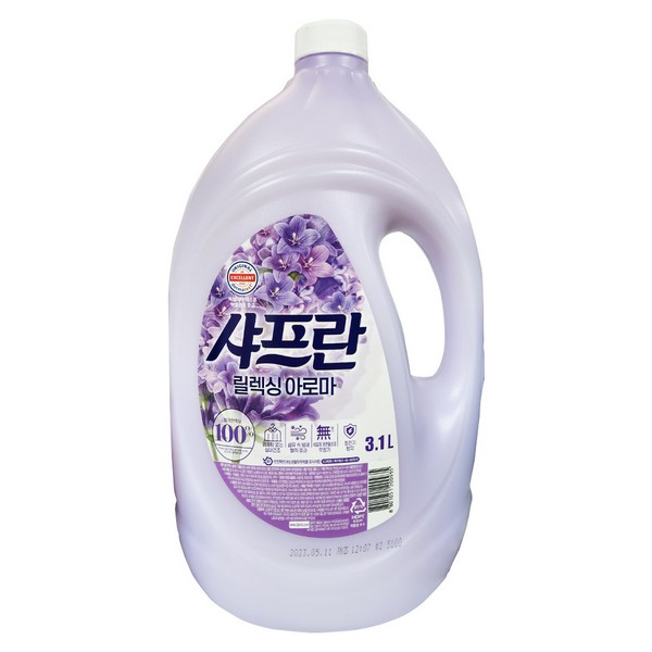 샤프란 섬유유연제(릴렉싱 아로마/3.1L/엘지생활건강)