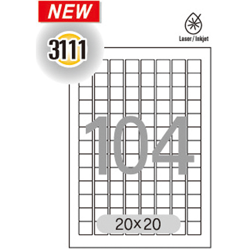 [240989]분류표기용 라벨(LS-3111/100매/104칸/한국폼텍)