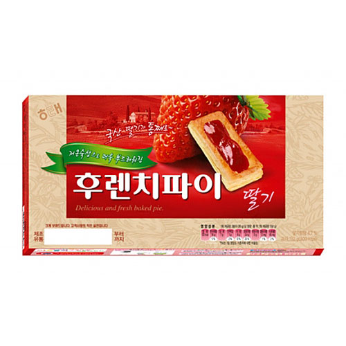 [G80891]후렌치파이(192g/15입/딸기맛/해태제과)