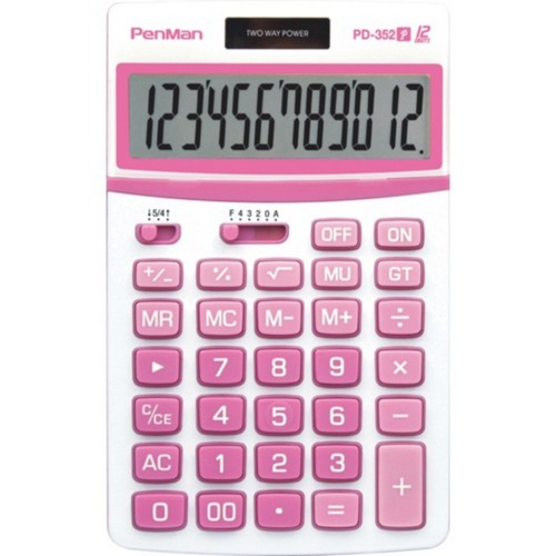 [W60536]계산기(PD-352/핑크/펜맨)